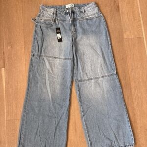 Fashion Nova Light Blue Wide Leg Jeans